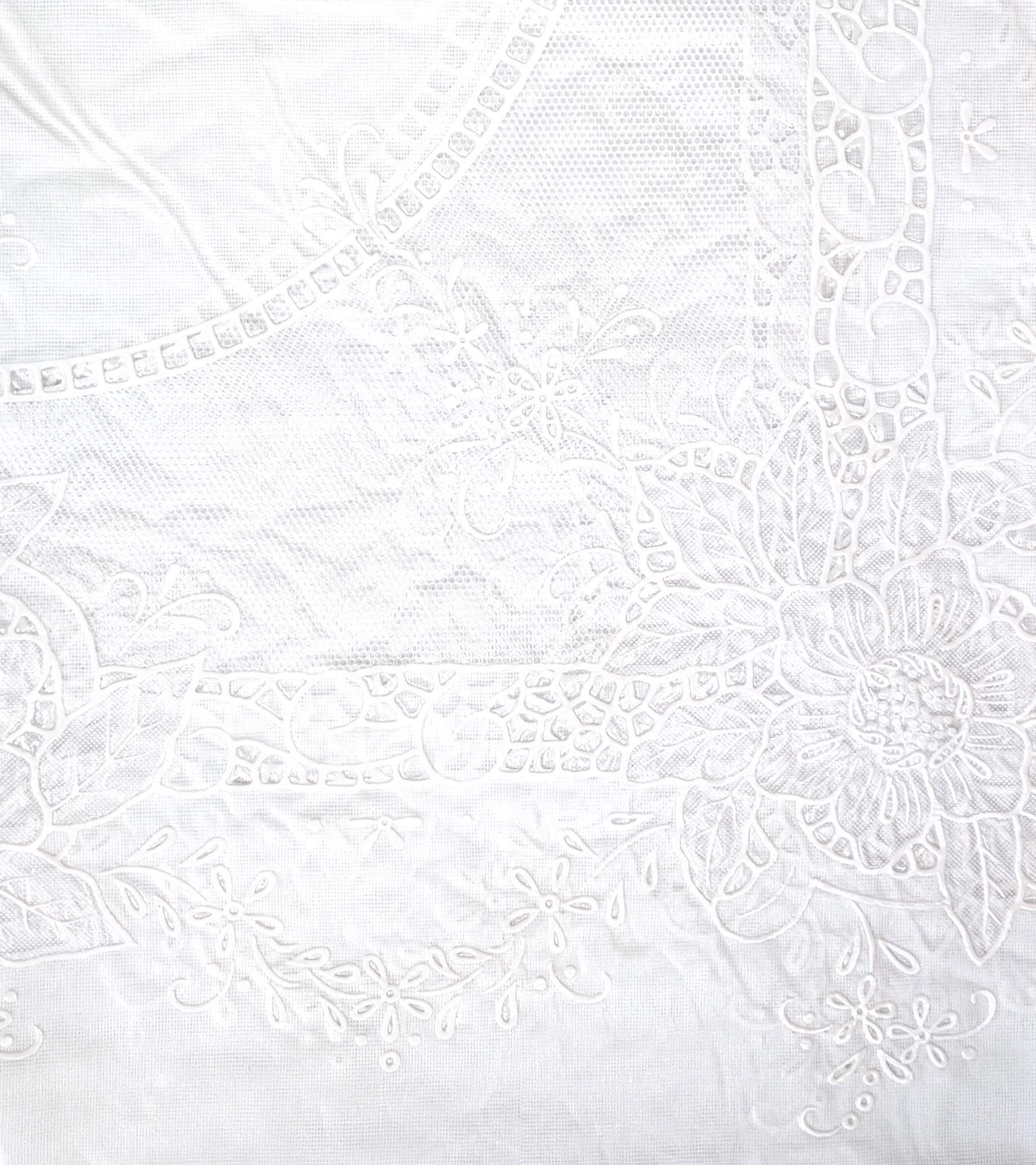 Sana EnterprisesTablecloth, Vinyl Lace 54 x72 Inches Rectangular, White