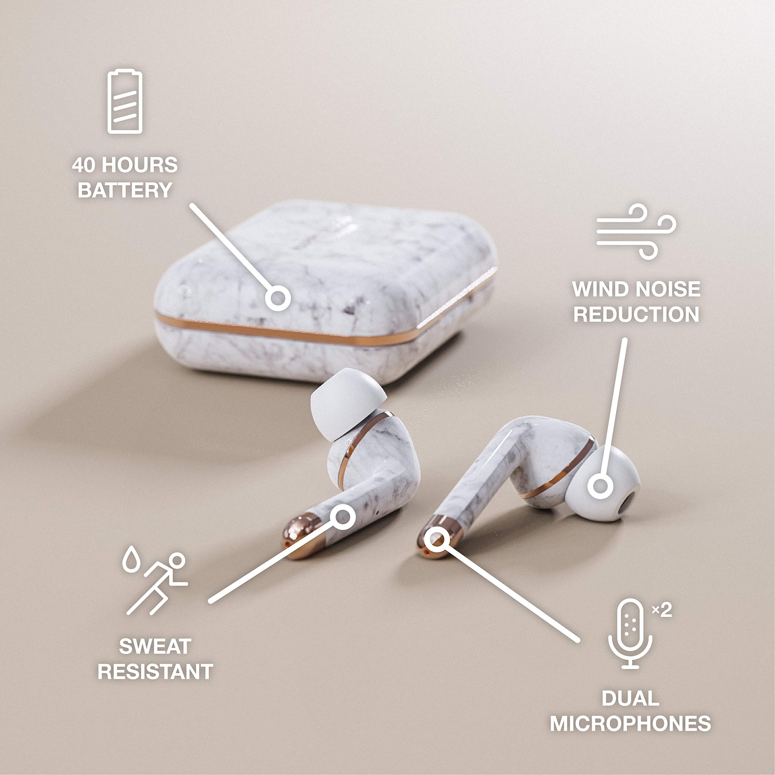 ヘッドホン happy plugs AIR 1 WHITE Happy Plugs Air 1 Plus High-end in-Ear True Wireless Bluetooth