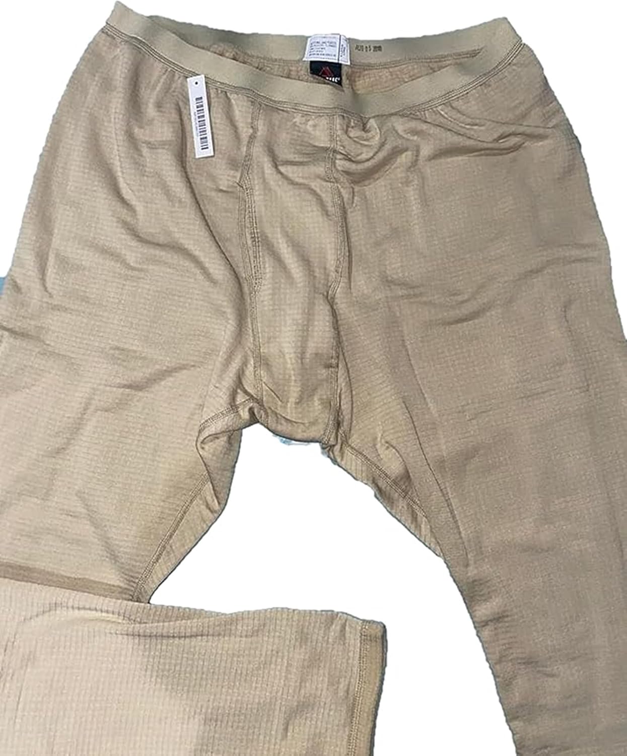 G.I. US Military Issue ECWCS Thermals Bottoms Gen III Level II Mid-Weight Thermals Base Layer Super Warm Tactical Grid Fleece (Desert Sand, X-Large-Long)
