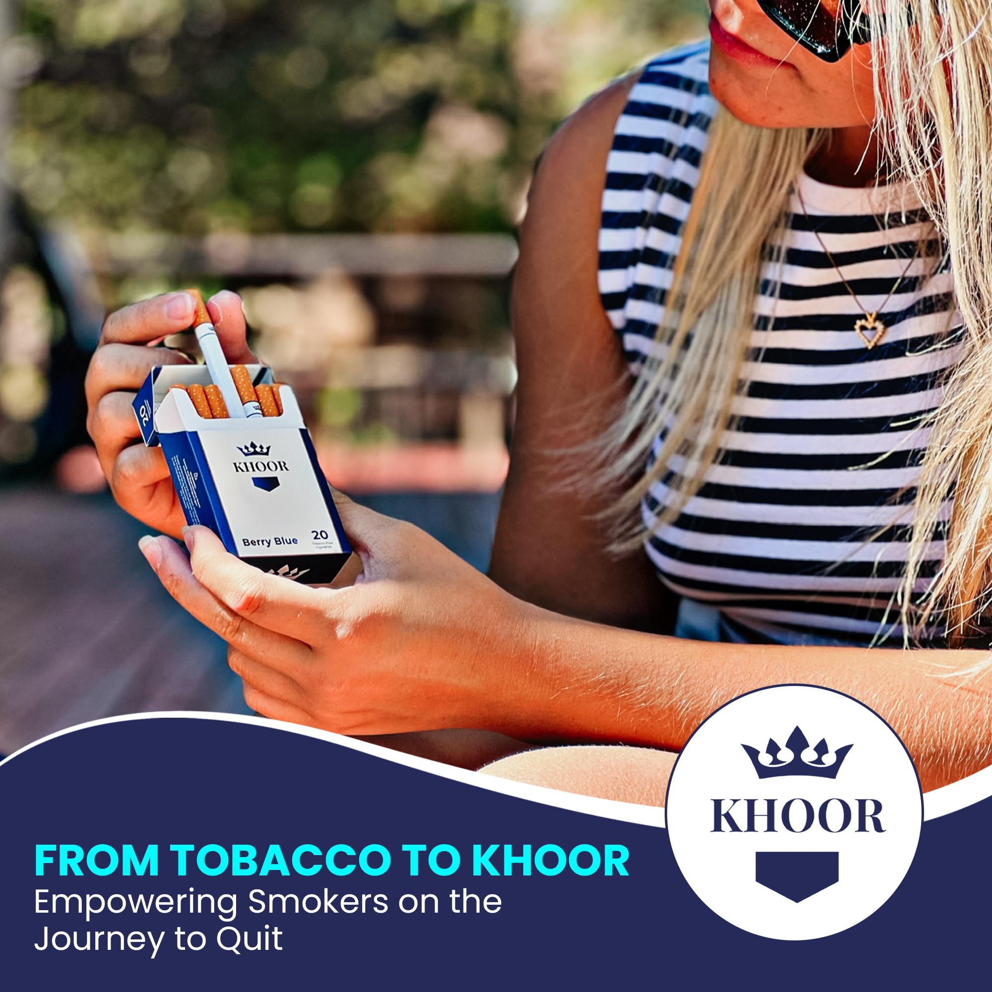 Amazon.com: KHOOR Berry Blue Herbal Cigarette Carton - Nicotine Free,  Tobacco Free Option for Smokers Seeking a Smoother Cigarette Alternative