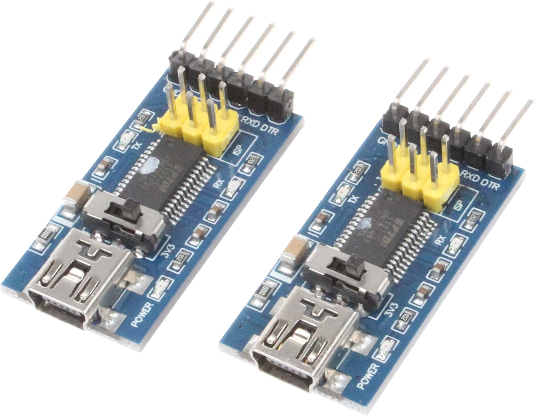 NOYITO FT232RL Mini USB to TTL Serial Converter Adapter Module 3.3V 5.5V (Pack of 2)