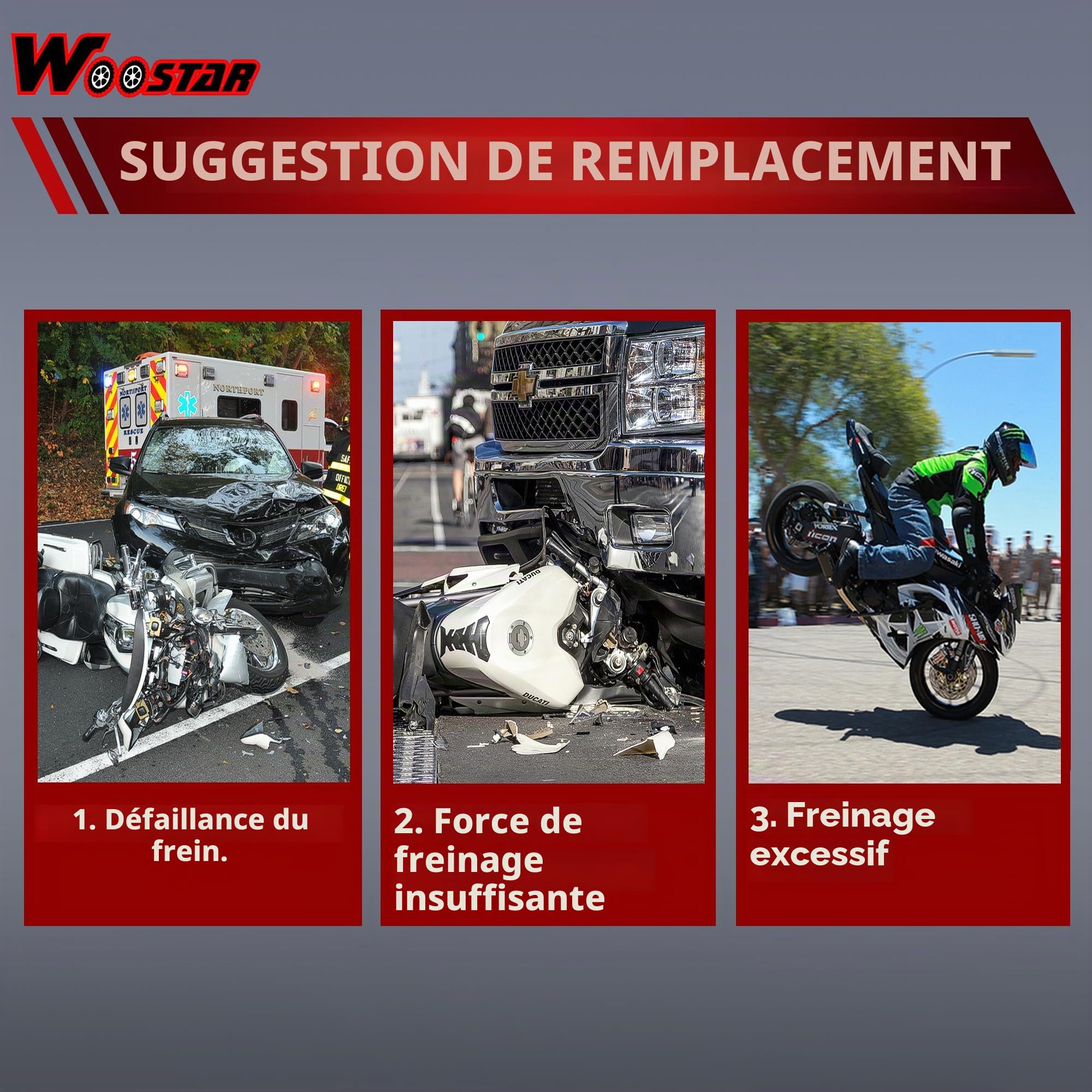WOOSTAR Arrière Maître-Cylindre de Frein Étrier Assemblée Remplacement pour SSR 125cc 110cc Pit Dirt Bike Chinois Scooter