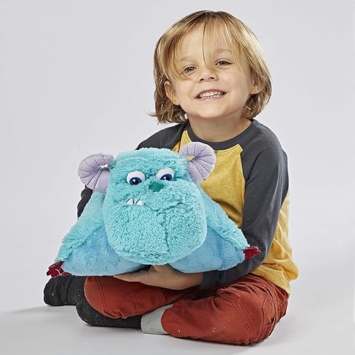 Miniatura 3 de Pillow Pets Monsters Inc Sulley - Peluche de 16 pulgadas, juguete de peluche de la Universidad de Monsters de Disney, color azul