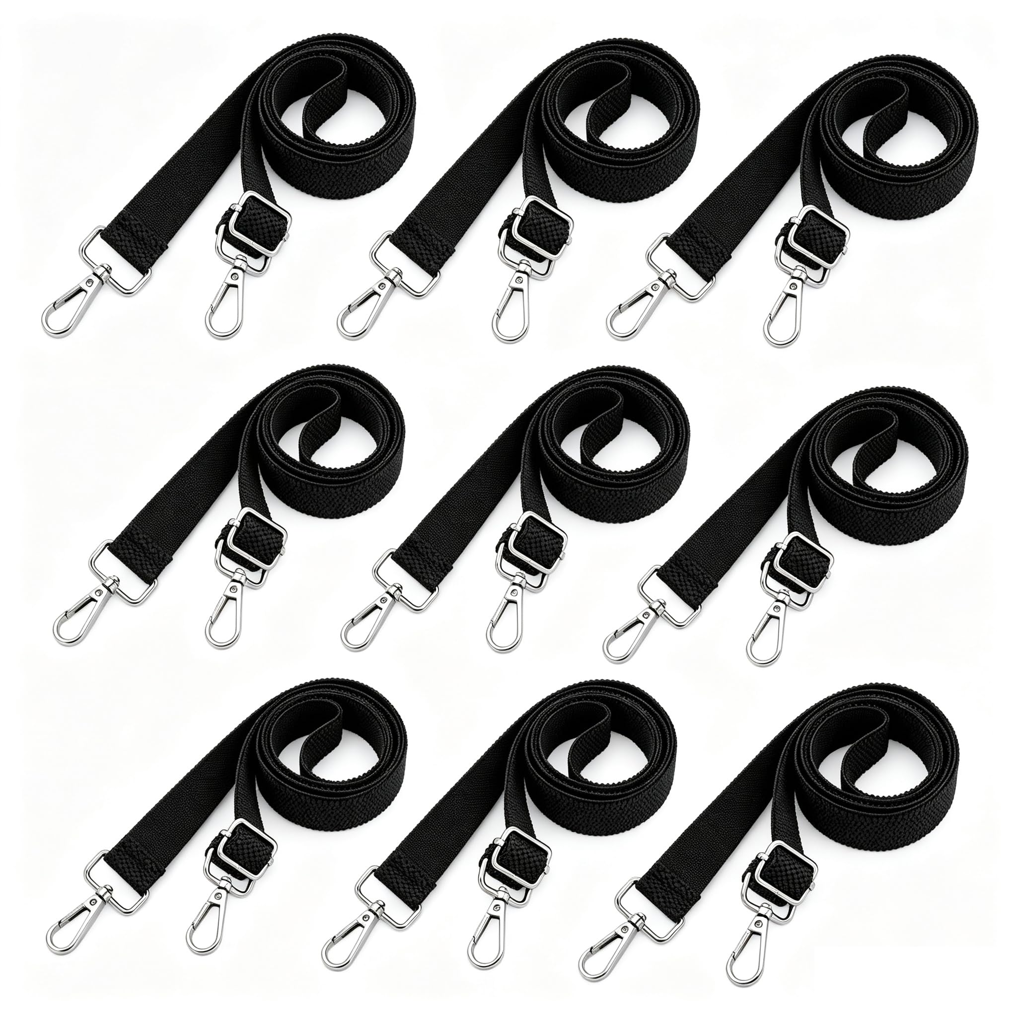 DELORIGIN 10pcs Horse Blanket Belt Horse Blanket Straps Polyester Elastic Straps with Iron Double Swivel Snaps Adjustable Length from 22 to 39 Inch Leg Belt for Horse Rugs Sheet