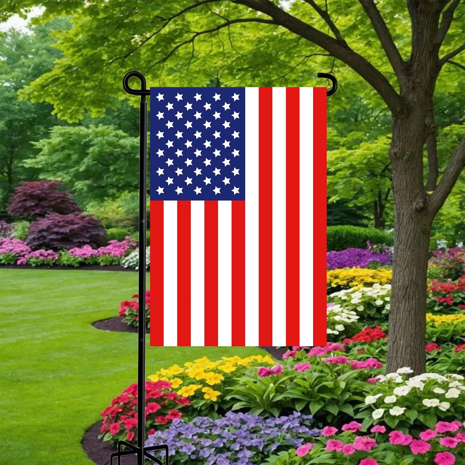 Garden Flags Pole Stand Holder,Akeydeco Flag Pole Holder for Outside House image 3