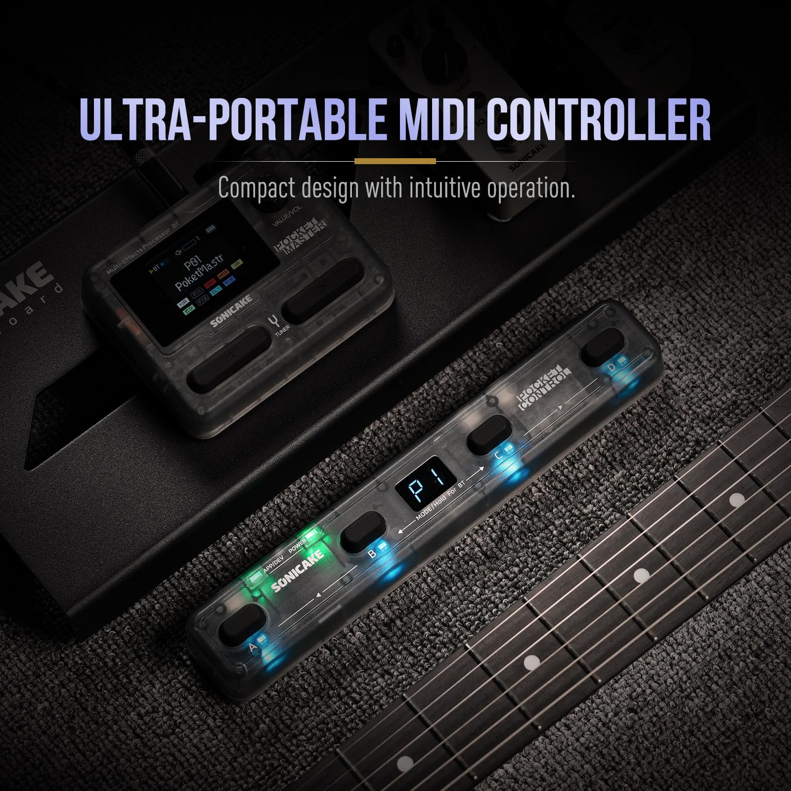 Amazon.com: SONICAKE MIDI Foot Controller, 4 Buttons BT Footswitch
