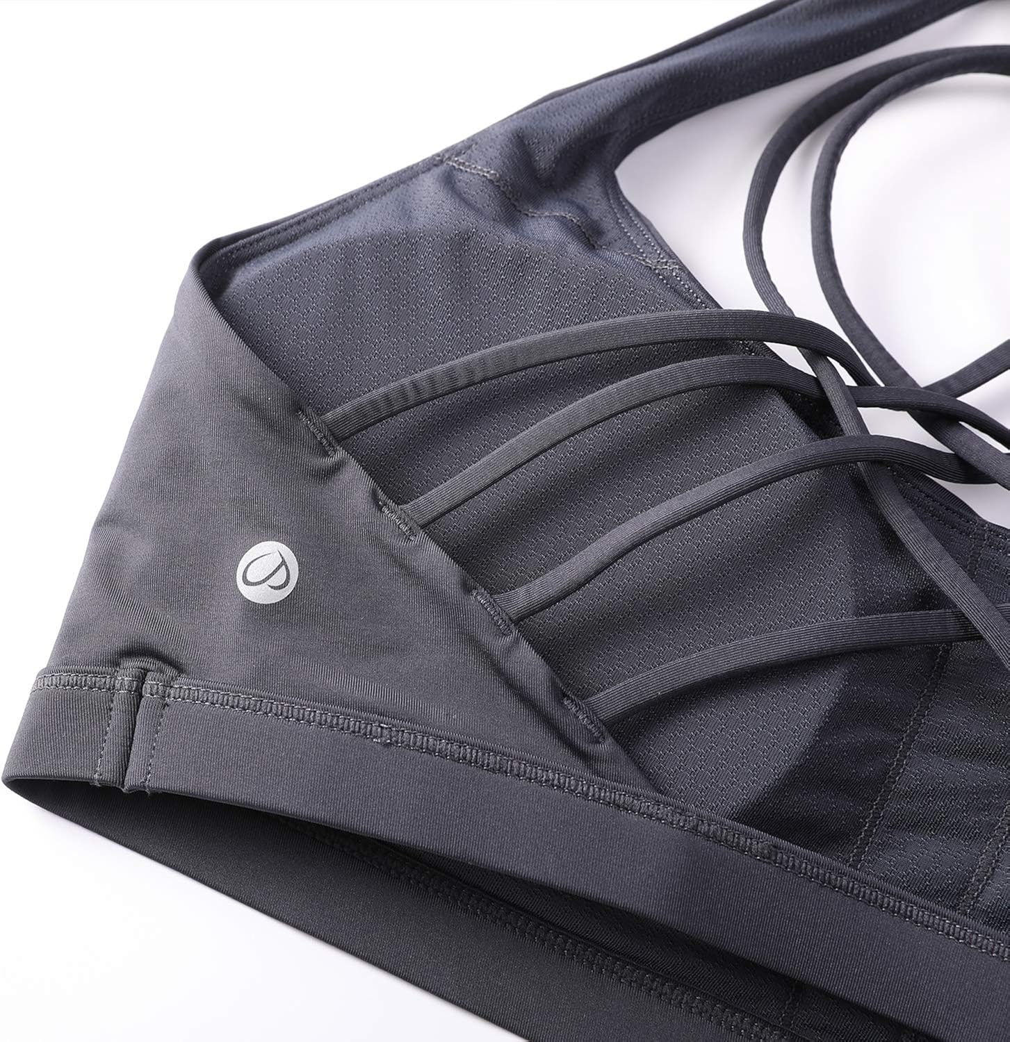 CRZ YOGA Strappy Sports Bras for Women Cross Back Sexy Padded Yoga Bra