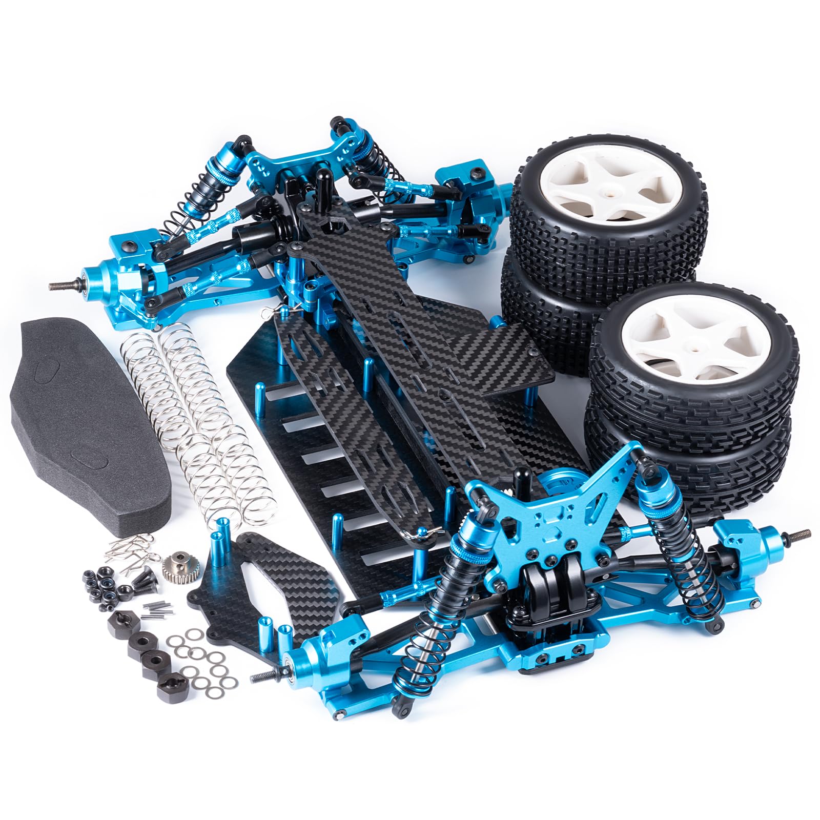 AXspeed Full Metal Chassis RC Car Body Frame Shaft Drive for 1/10 Tamiya TT02 Off-road Upgrade
