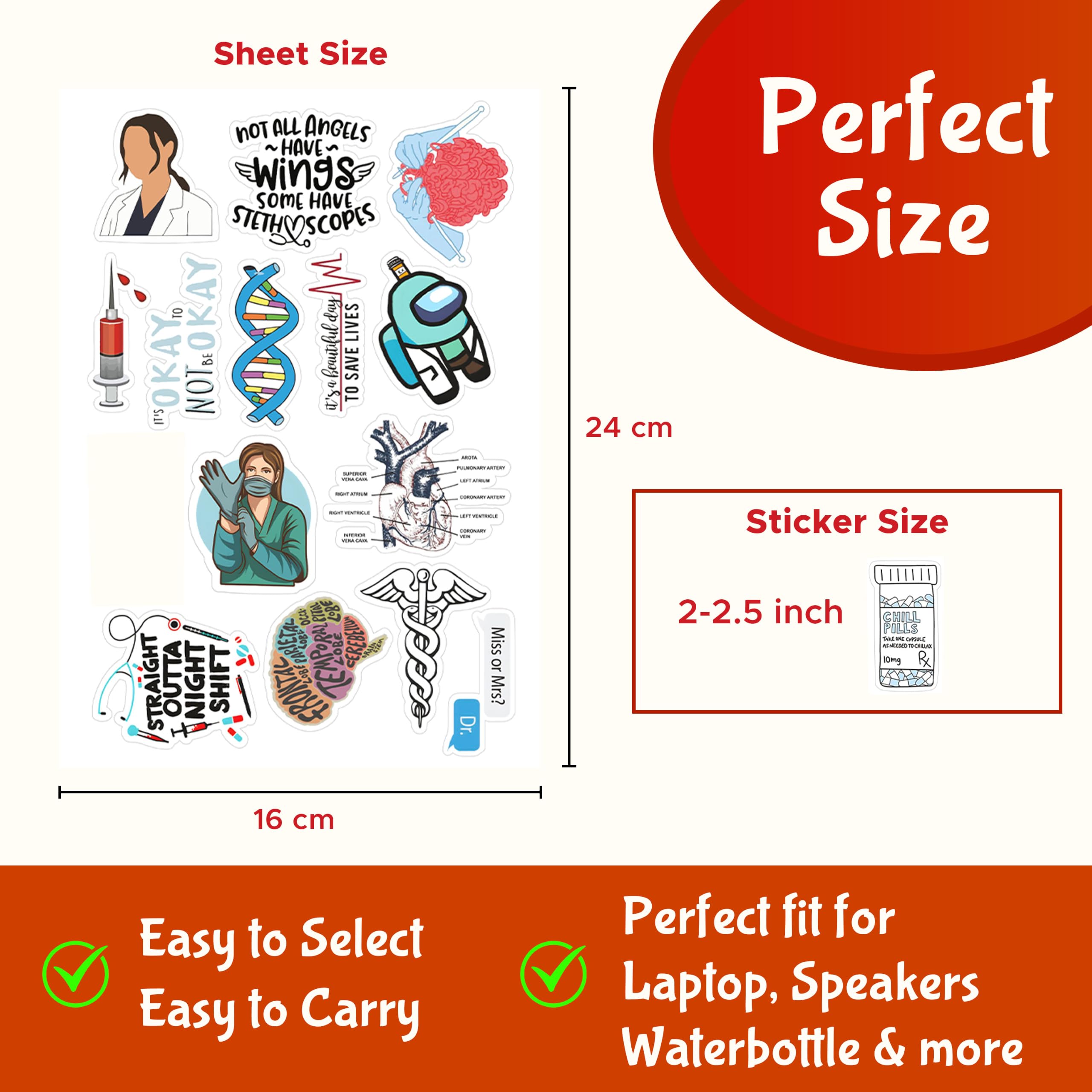 doctor12様のオーダー CodersParadise Doctor Stickers Pack – Set of 62 Premium Vinyl Self
