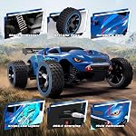 Tecnock RC Truck, 1:18 Scale 2WD Remote Control Truck with USB-C Easy Charging & 50-Min Play, 2.4GHz All-Terrain RC Car with LED Lights, Toys Gift for Kids Ages 8-12 Boys & Girls