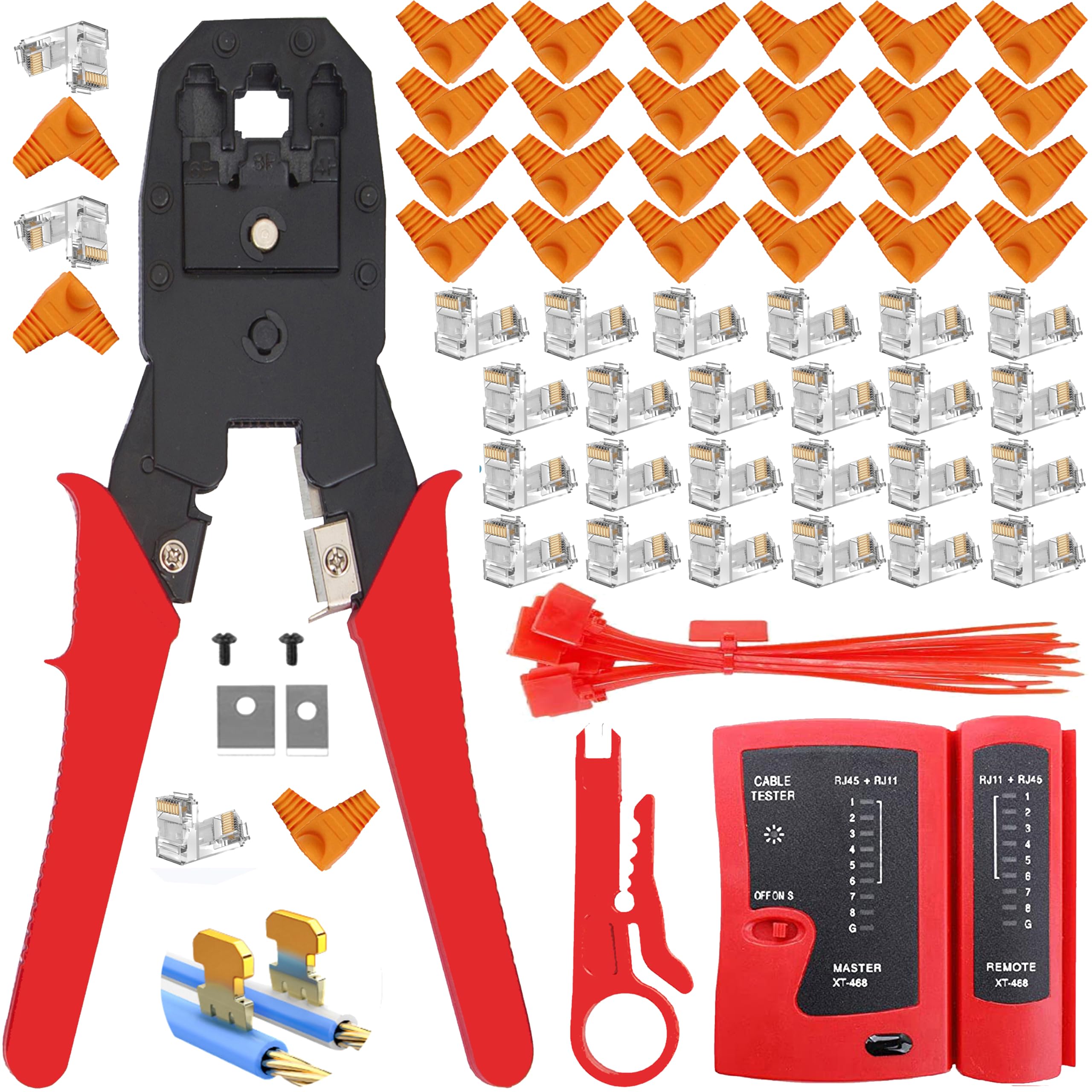 Outil sertissage RJ45 CAT5 pour créer et réparer un câble Ethernet