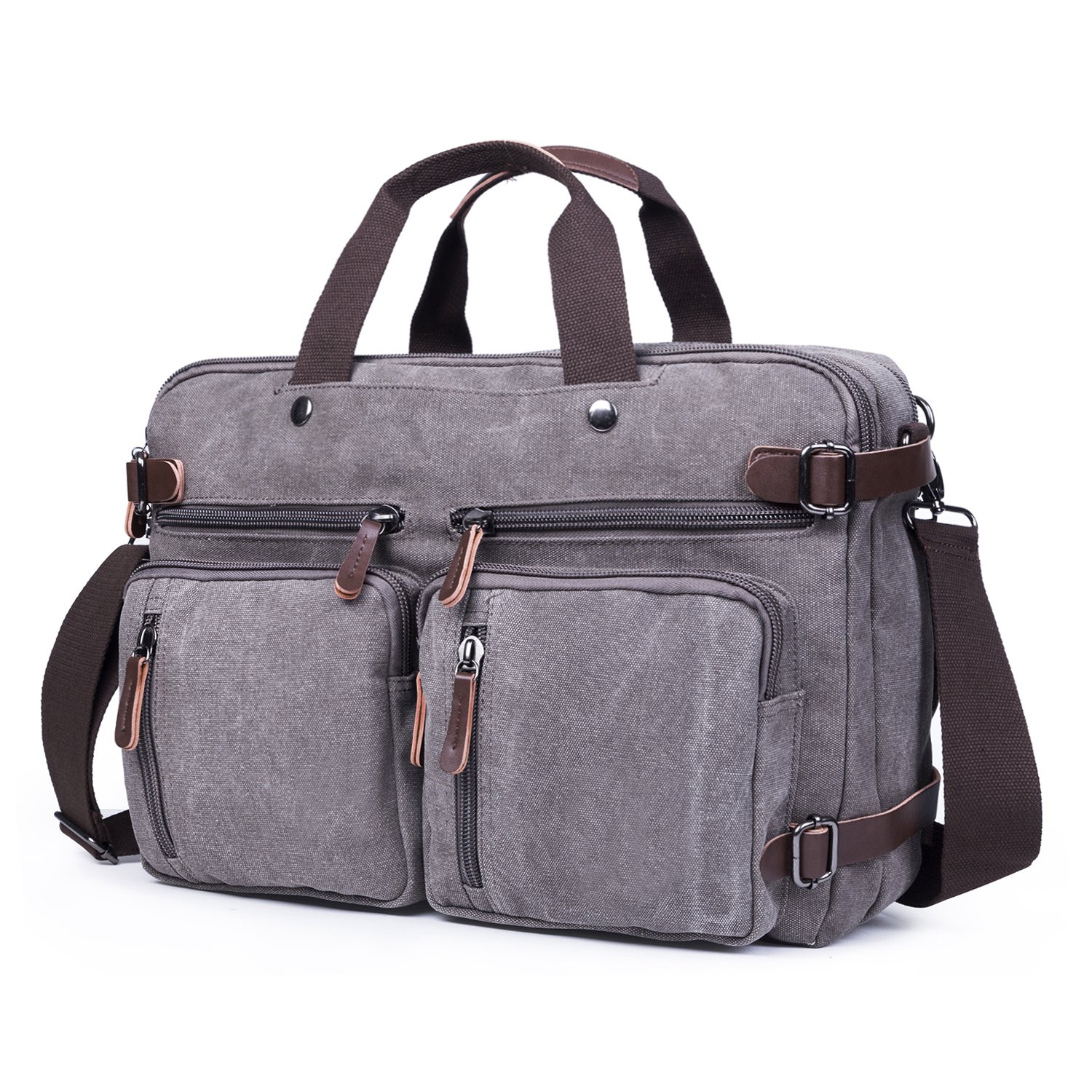 RIOMI Laptop Backpack Convertible Messenger Bag Laptop Case Shoulder Bag for Men and Women Business Office Briefcase Handbag for Notebook MacBook HP Asus Dell Acer Lenovo