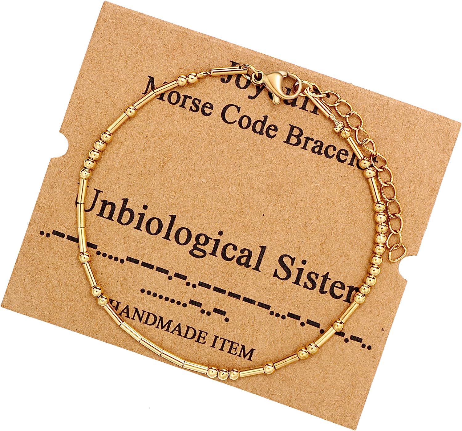 Morse Code Bracelets for Women, Gold Silver Stainless Steel Beads Bracelets