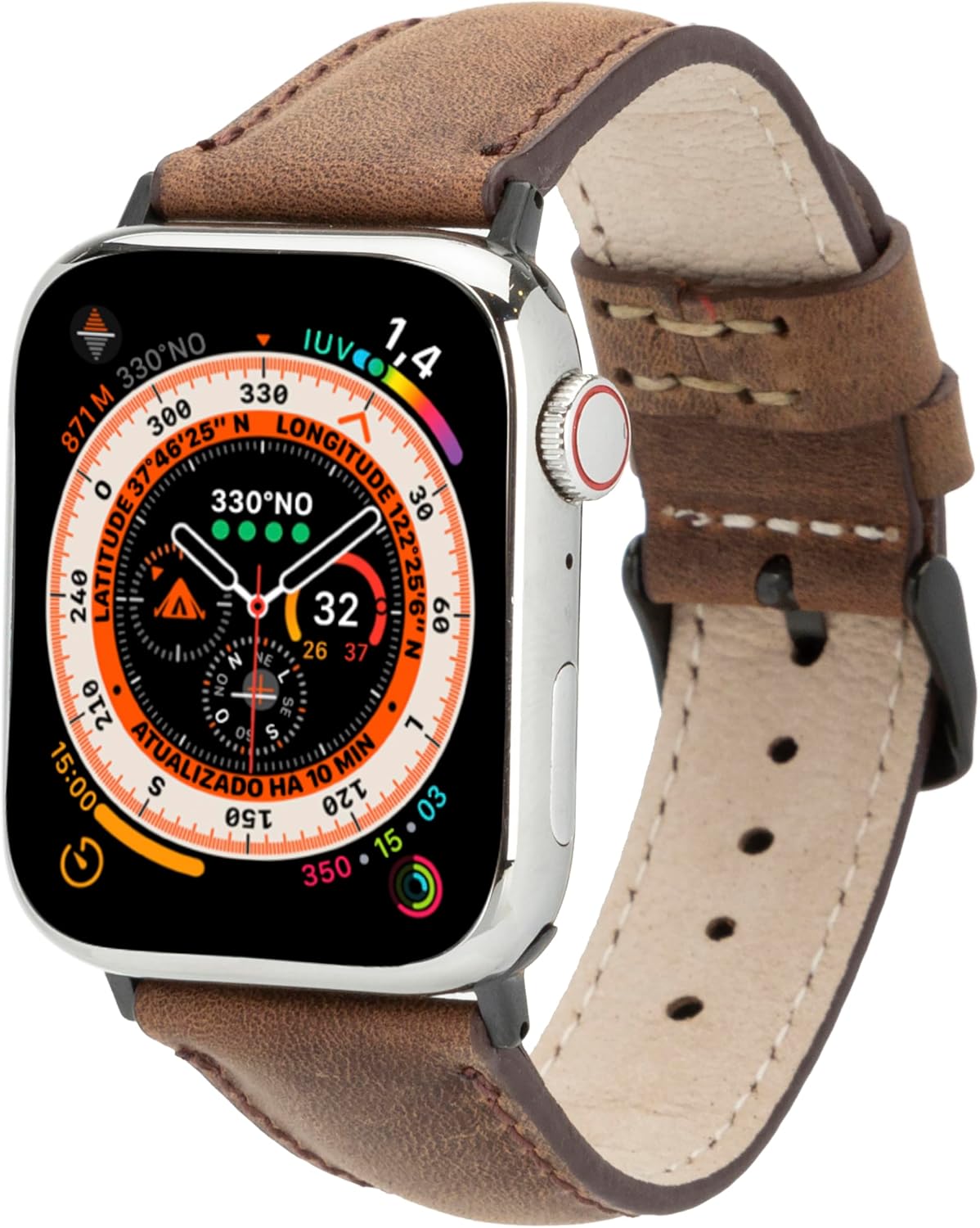 BLACKBROOK Classic Premium Leather Band compatible with Apple Watch 38mm / 40mm / 41mm, Full Grain Genuine Leather Replacement Strap