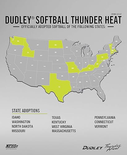 Miniatura 2 de Dudley NFHS Thunder Heat Fastpitch Softbol - Paquete de 12