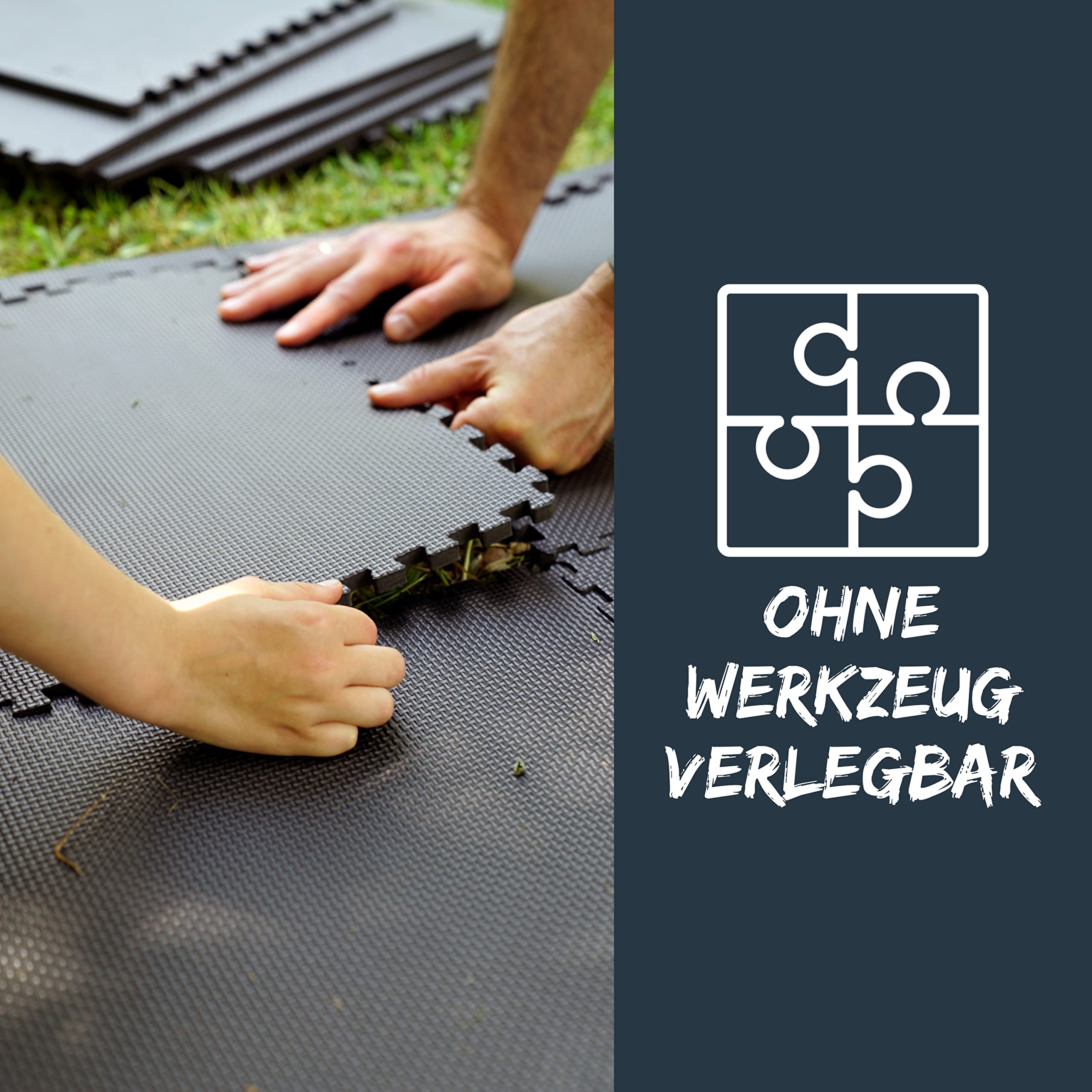 bonsport Zeltboden 12-60 Platten 40x40cm - Camping Zelt Boden Isolierung | Outdoor Teppich Camping Campingteppich Vorzeltteppich
