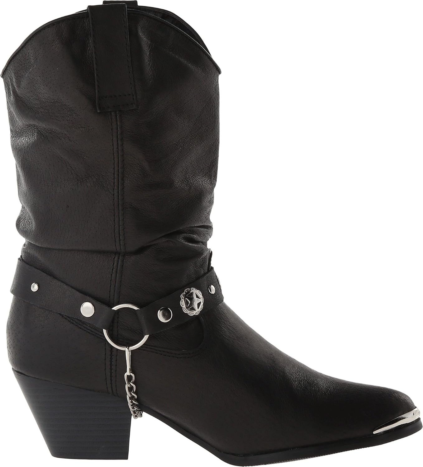 Dingo Womens Olivia Pointed Toe Pull On Casual Boots Mid Calf Mid Heel 2-3"