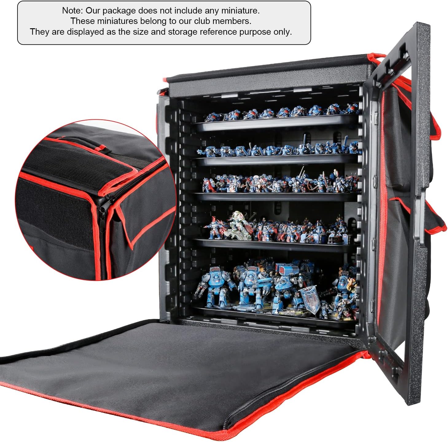 Jucoci Backpack Plastic Miniatures Storage Case (Only Compatilble with Large Size Storage Case)