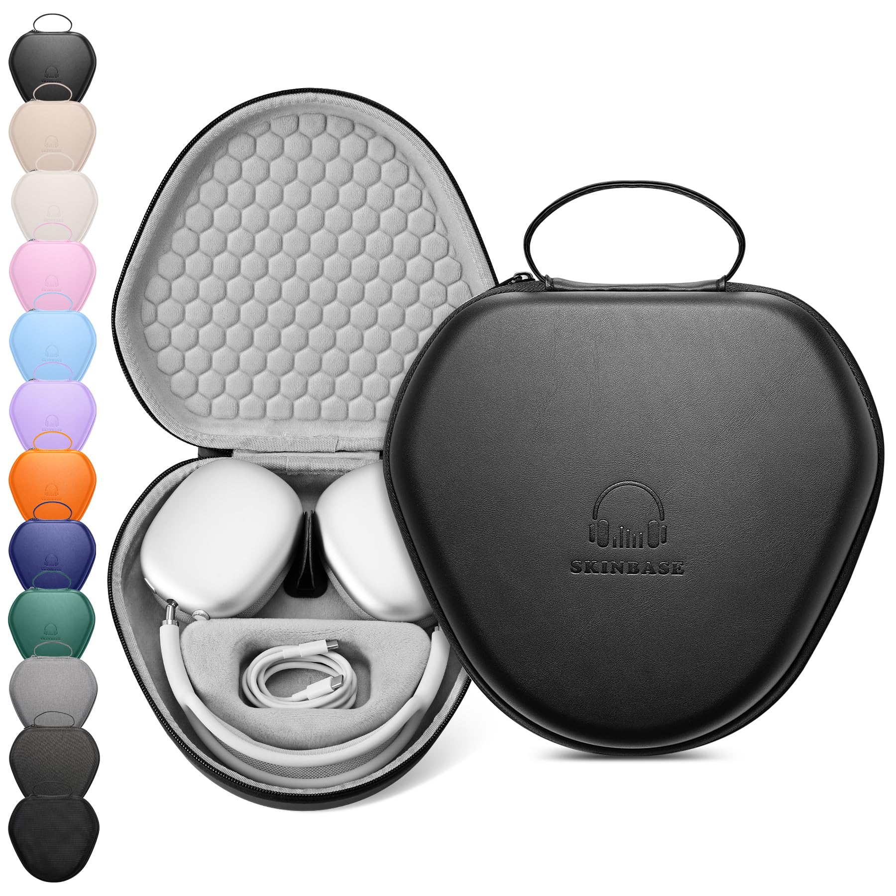 for Airpods Max Case Cover,Smart Case with Sleep Mode Made by Air pods,Compatible with Apple AirPod Max,Protective Carry Travel Cover AirPod Pro Max Cases,Headphone,Black