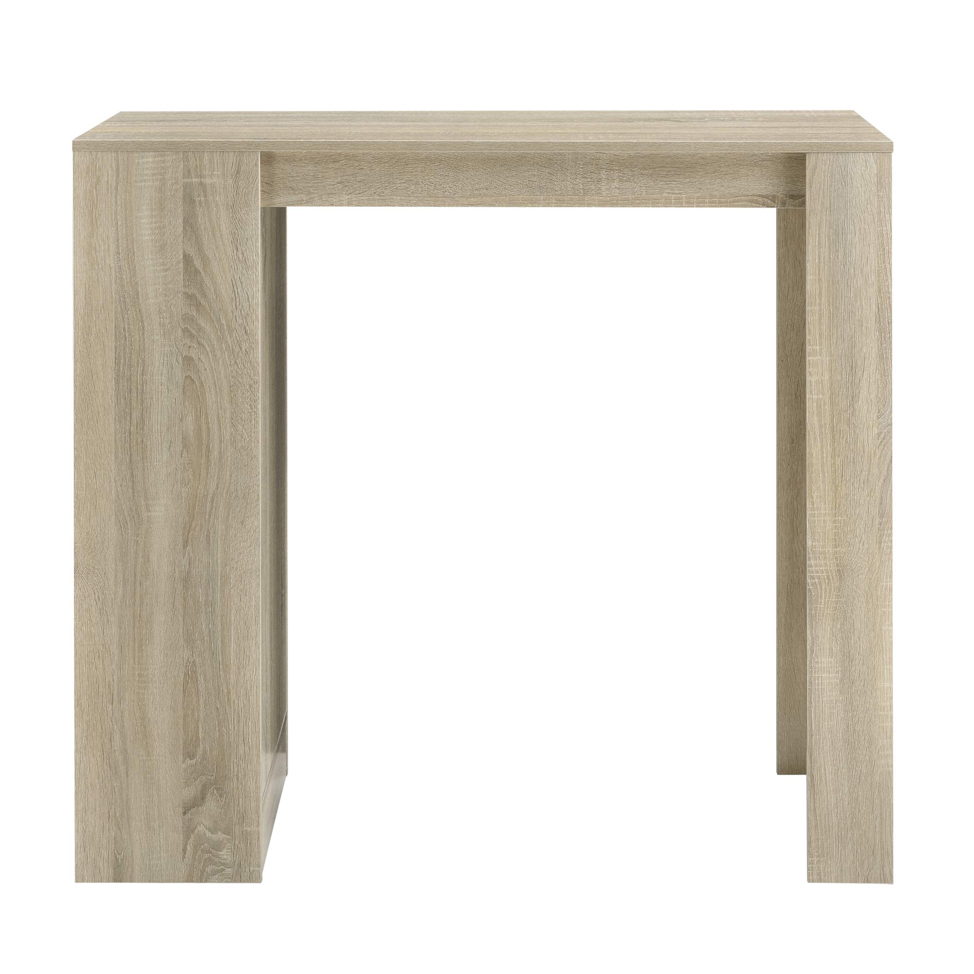 [en.casa] Bartisch Kouvola Bistrotisch Esstisch 110 x 50 x 103 cm Küchentisch Küchentheke mit 3 Fächern Stehtisch Bartheke für Esszimmer Wohnzimmer Küche Eicheoptik