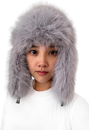 Lina & Lily Womens Winter Trapper Hat Long Pile Faux Fur Fluffy