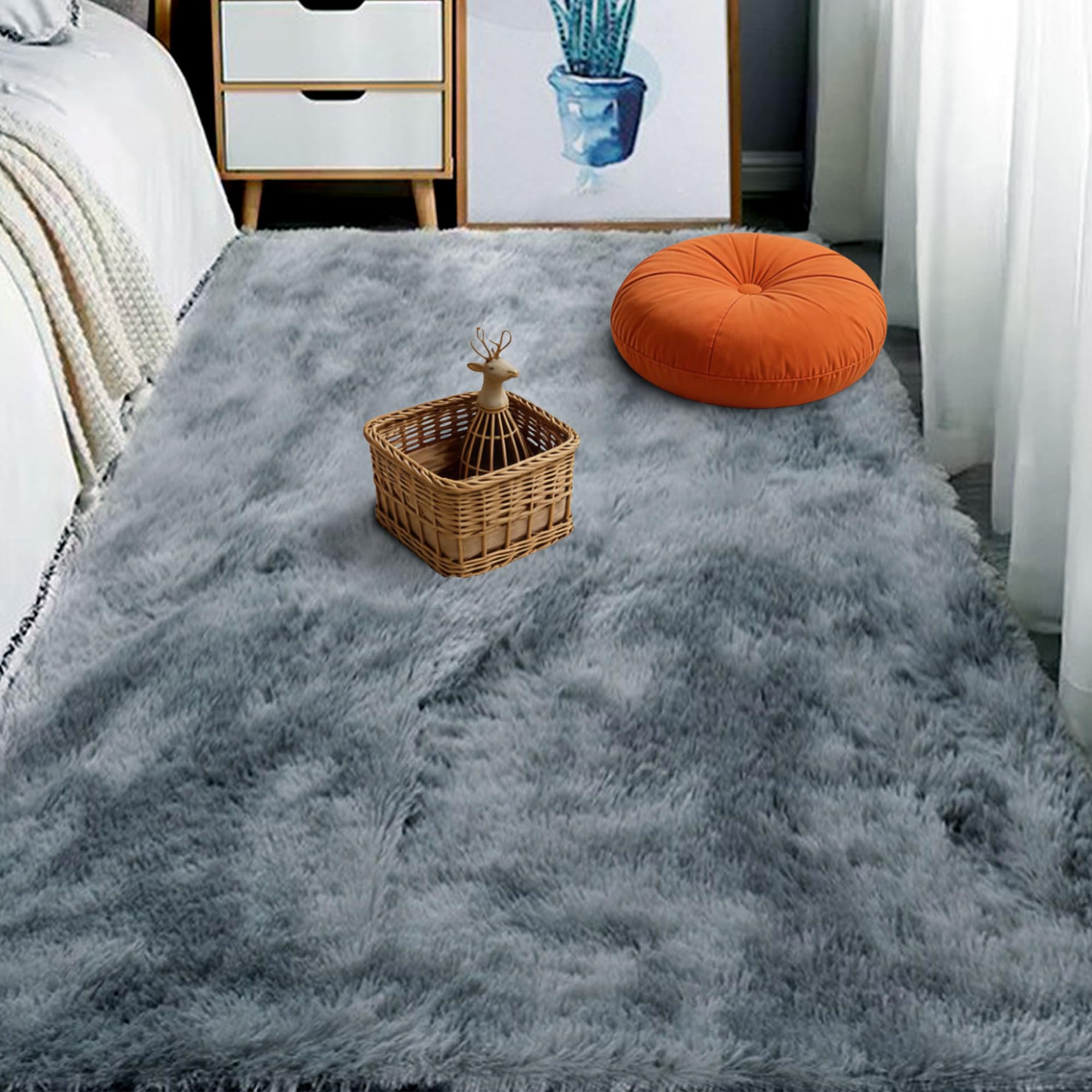 Tapis salon lavable en machine moquette chambre 80x290