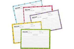 Double-Sided Recipe Cards 4" x 6"