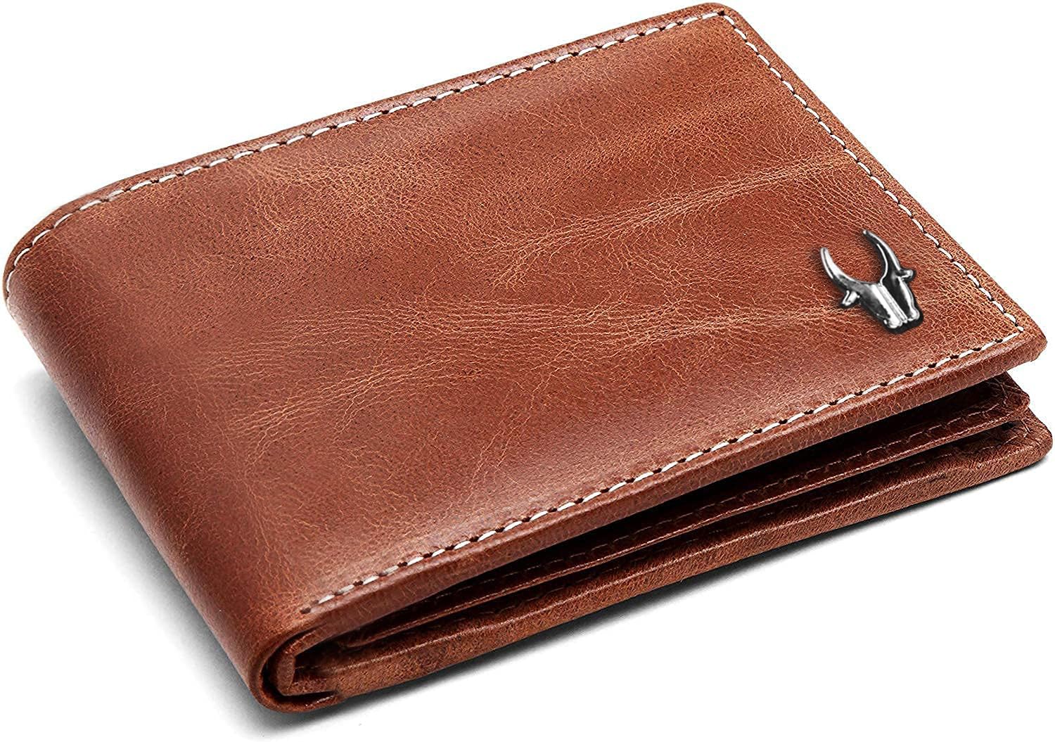 WILDHORN Olive Leather Men's Wallet (WH2050), TAN CRUNCH, Classic