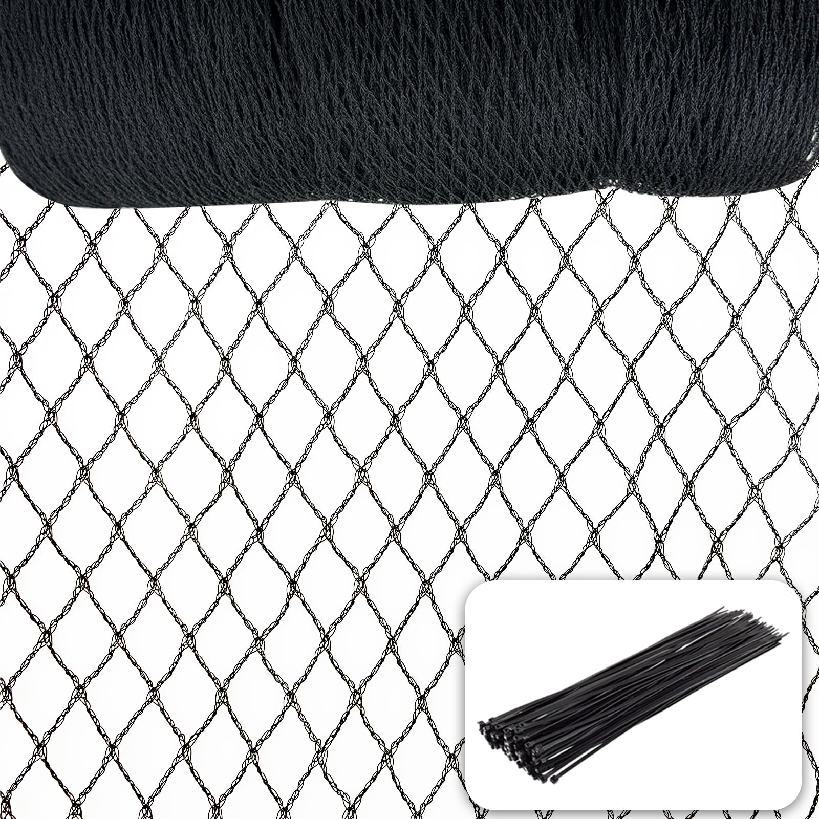 Amazon.co.jp: 3m x 9m 防鳥ネット 13mm網目 結束バンド50本付き