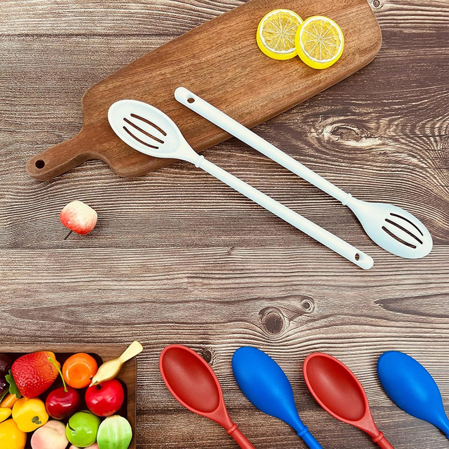 3Pcs Fruit Salad Spoon Tool Kitchen Fruit Utensils Stirring Spoons for Kitchen Restaurat