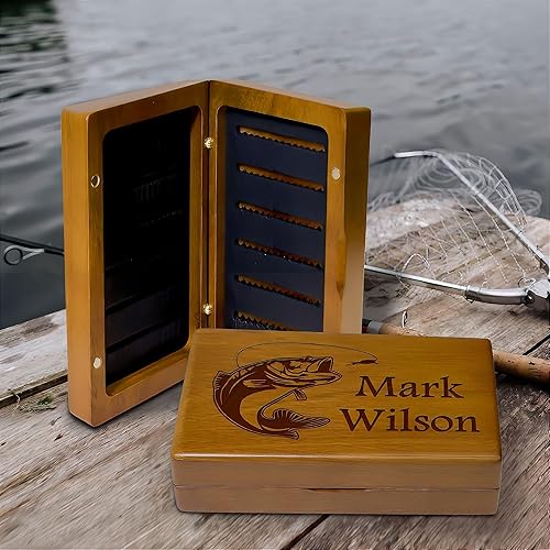 Miniatura 5 de Engraved Fishing Box  Fishing Tackle box  Laser Engraved Jig Box  Fishing Gear  Personalized Fishing Gift  Fly Fisherman Box