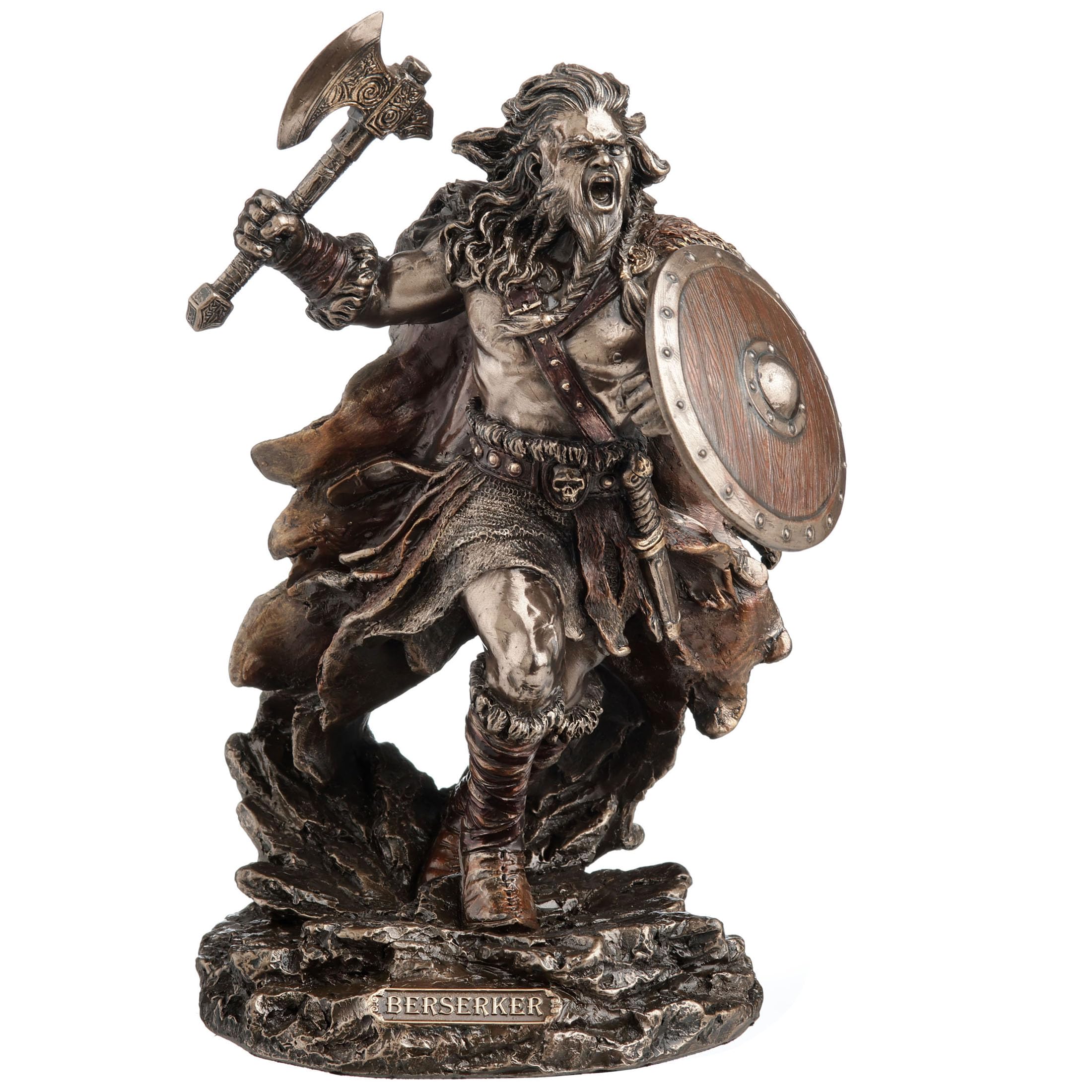 Veronese Design 8 3/4 Inch Viking Berserker Ragnar's Charge Cold Cast Resin Bronze Finish Statue Nordic Home Decor Sculpture