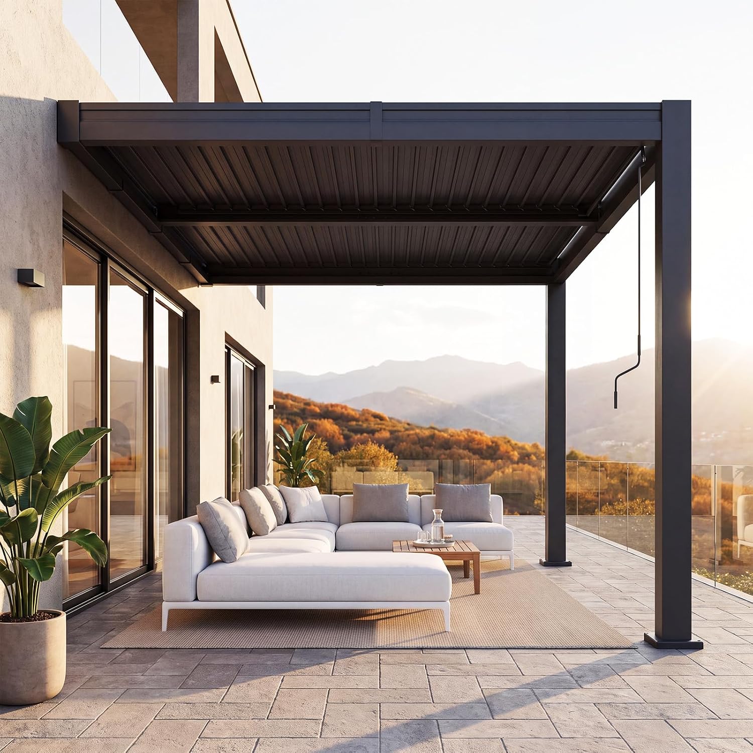 Aoxun Wall Mounted Pergola