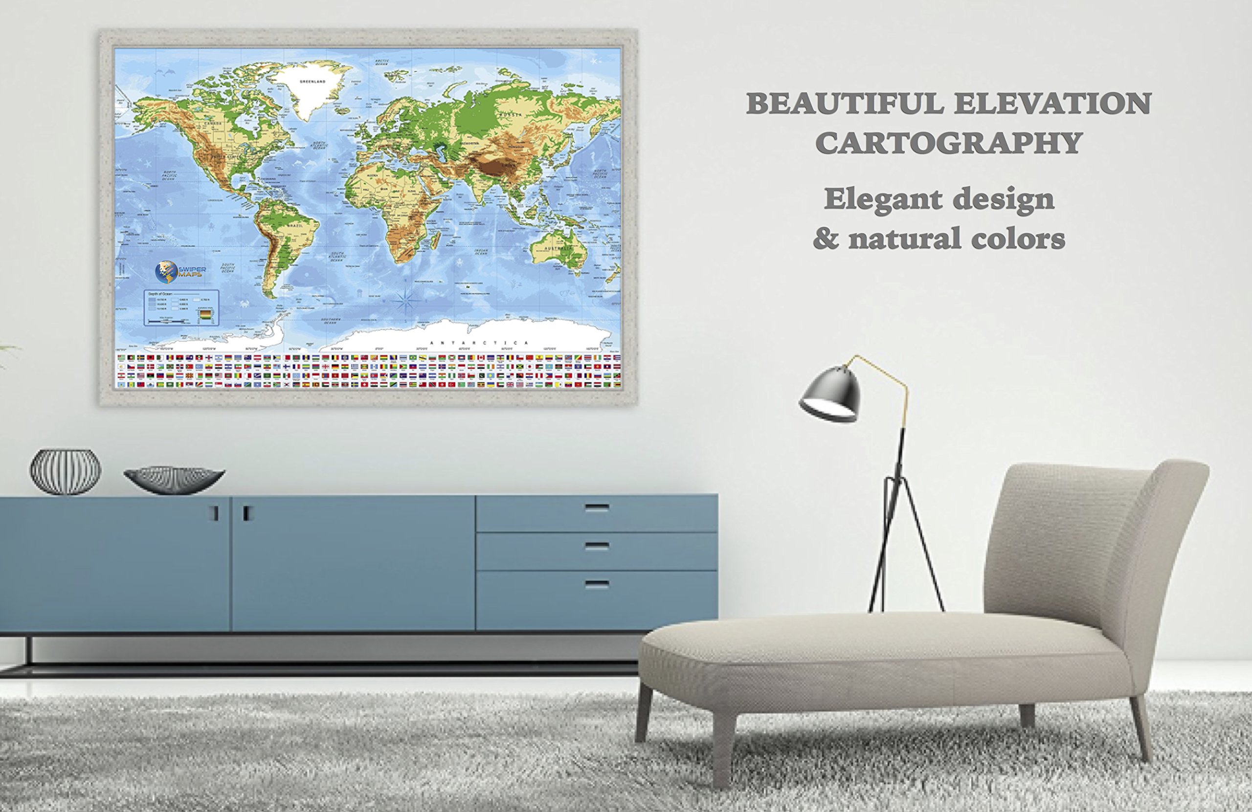 Buy Scratch off travel map of the world Easy to scratch off world