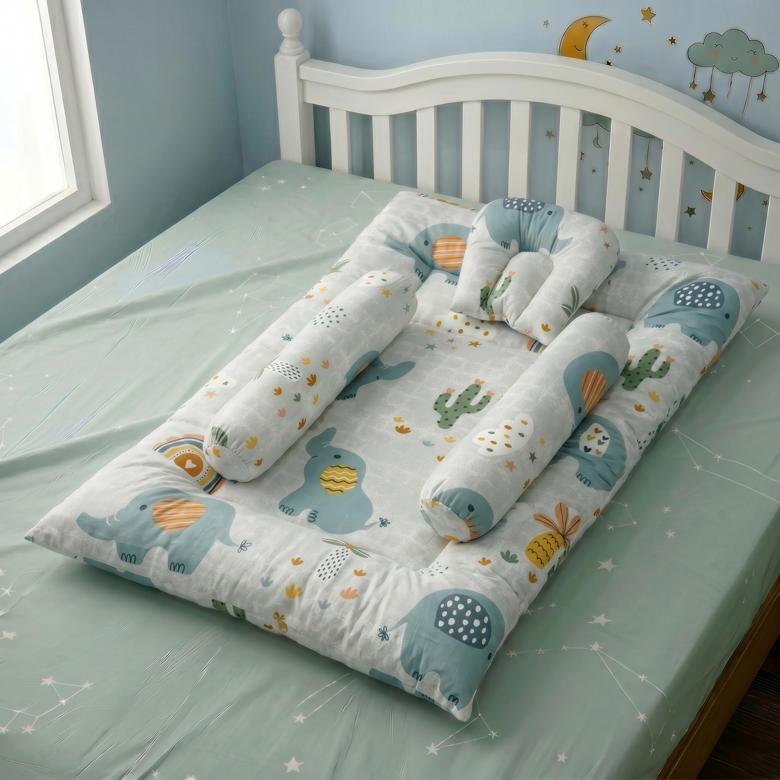 StarAndDaisy Newborn Baby Bedding Set, Baby Bed Soft & Breathable, Godari Boys & Girl Design.-image-18