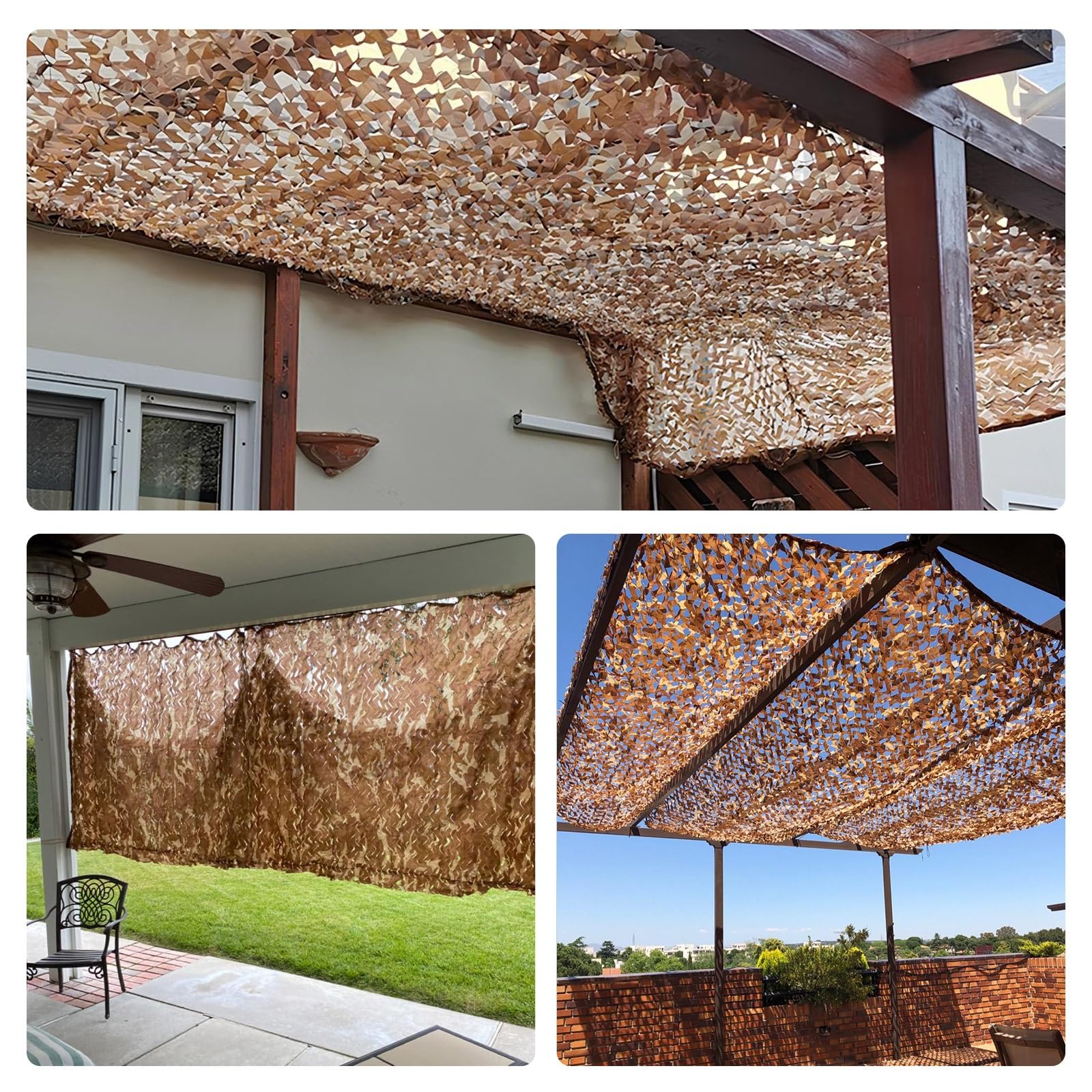 Exterior Toldo Camuflaje | Decoración Malla Camuflaje Red | Persianas de Red de Camuflaje | para Decoración De Fiesta, Tiro, Acampar, observación de Aves, Protección Solar