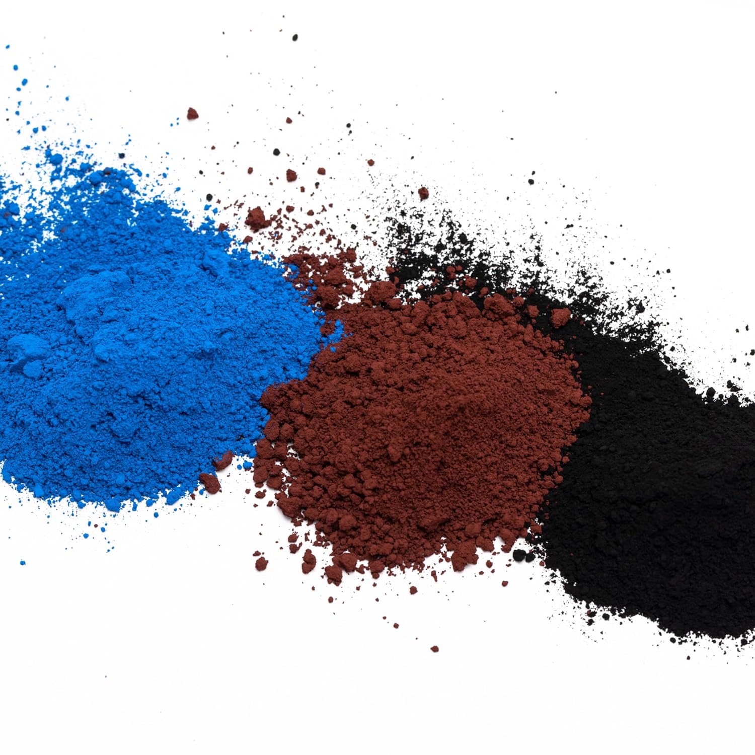 3 Beautiful Concrete Color Pigment, Black,Brown and Blue Iron Oxide Powder - Concrete Dye for Cement Clay Wood Stain Putty Epoxy Resin