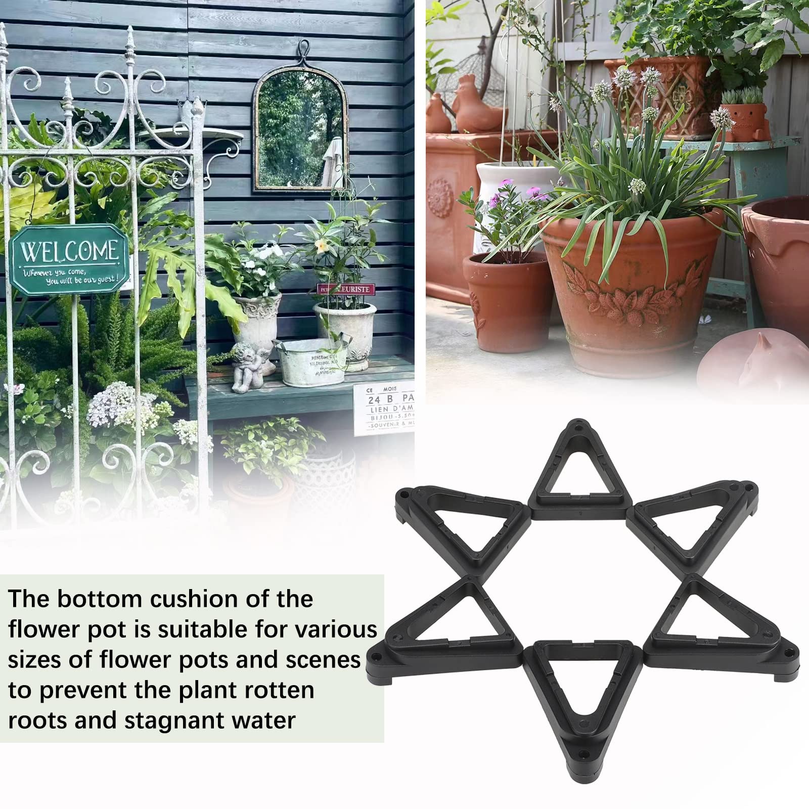 Yesland Lot De 30 Pieds De Pot En Caoutchouc Antidérapant Solide De 4,6 Cm Pour Patio, Terrasse, Jardin Et Sol