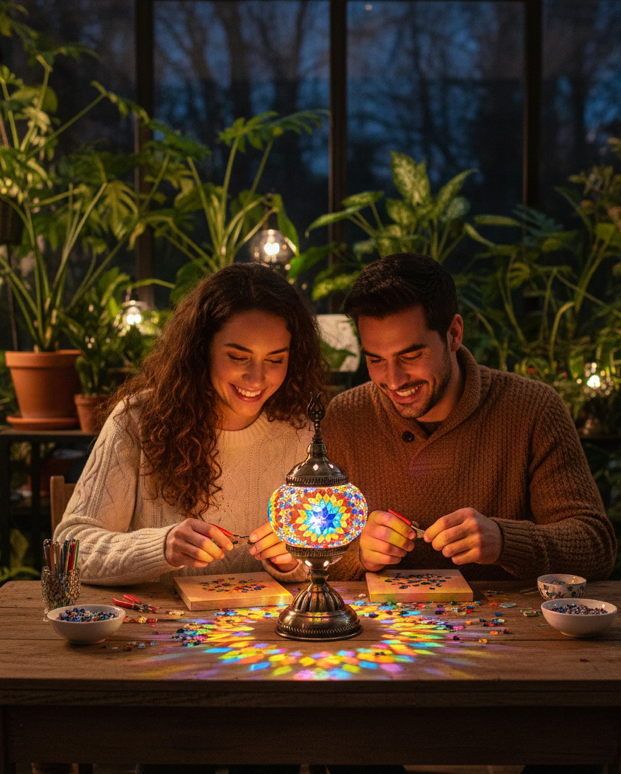 Ottoman Mosaics Türkisches Mosaiklampen-Set, DIY-Kunst- und Bastelprojekt für Erwachsene, machen Sie Ihre eigene handgefertigte Lampe (mehrfarbig)