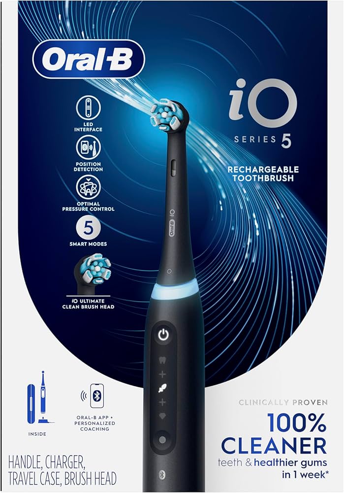 Oral-B iO Series 5s 電動歯ブラシ Oral-B iO Series 5 Electric Toothbrush with Rechargeable Power.