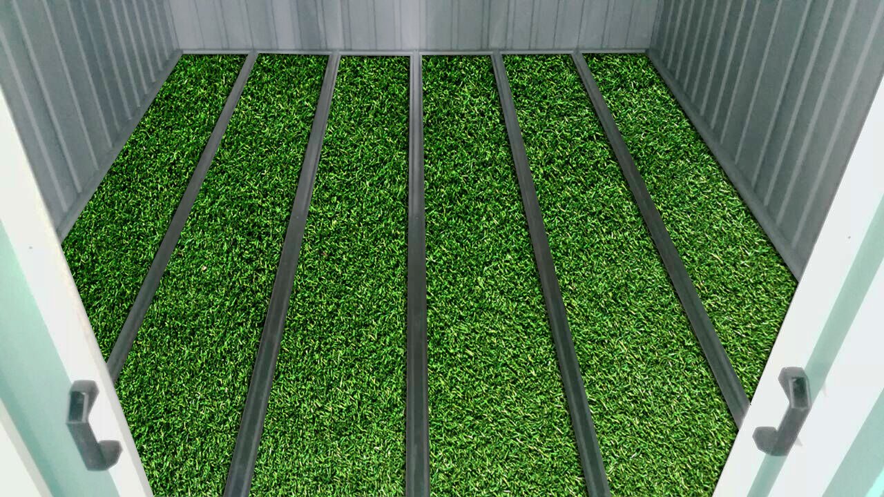 Buy Panana 8x6FT Metal Garden Apex Roof Storage Shed Metal Flat Roof