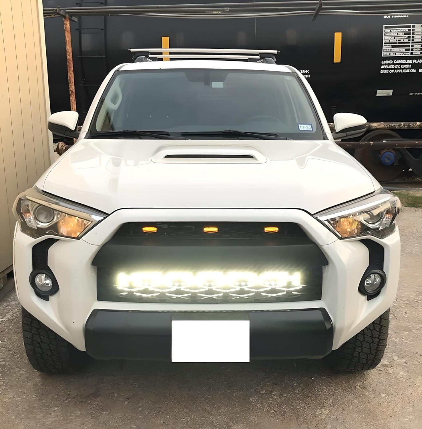 iJDMTOY Behind Grille 30-Inch LED Light Bar Kit Compatible with 2014-22 Toyota 4Runner, Includes (1) 180W High Power LED Lightbar, Inside The Grill Mounting Brackets & On/Off Switch Wiring Kit