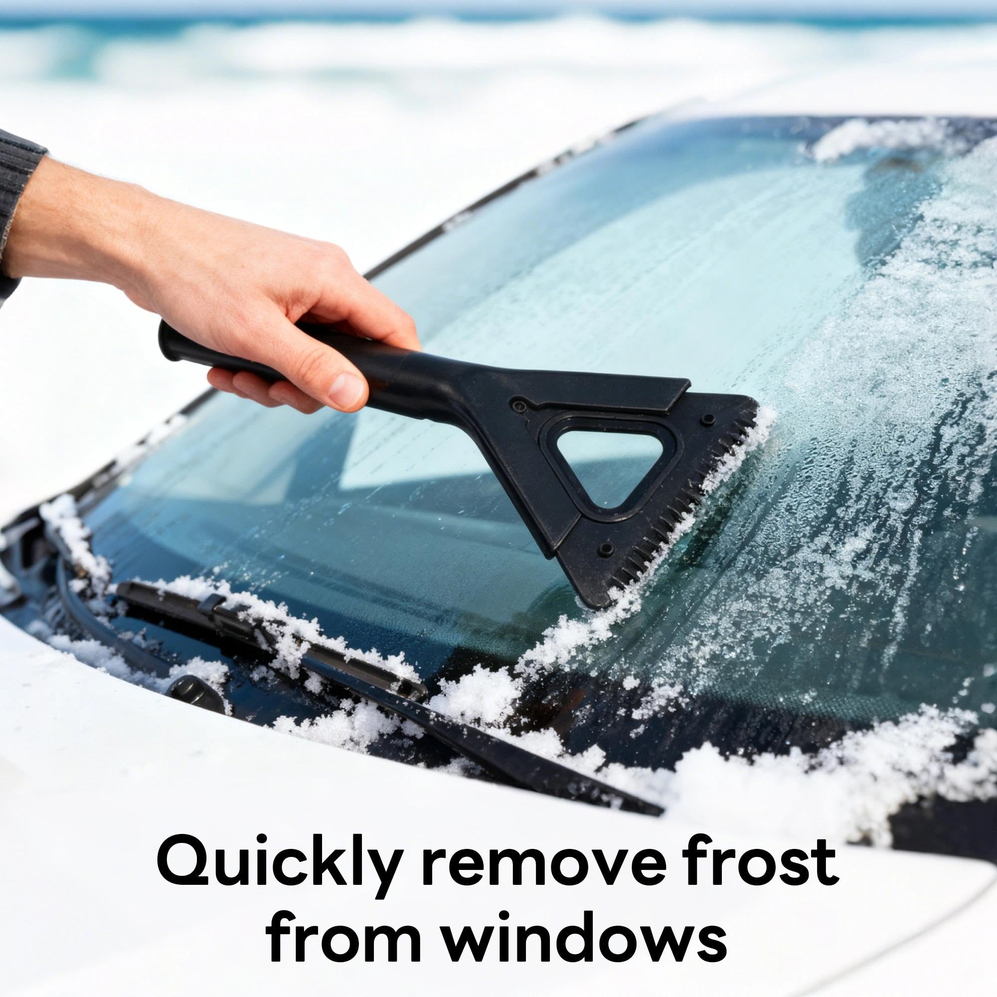 Deecam Pelle à neige extensible pour voiture, accessoires de voiture d'hiver et kits essentiels - Brosse à neige amovible avec tête rotative à 360° / pelle / grattoir à glace pour voitures, camions