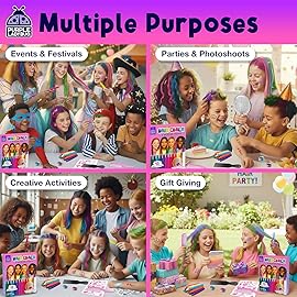 Hair Chalk for Girls Washable Hair Dye - Stocking Stuffers for Kids 8-10 6-8, Christmas Gifts for Girls 6 7 8 9 10 11 12 Years Old, Temporary Hair Color for Kids Tweens Teens Birthday Party, 12 Colors