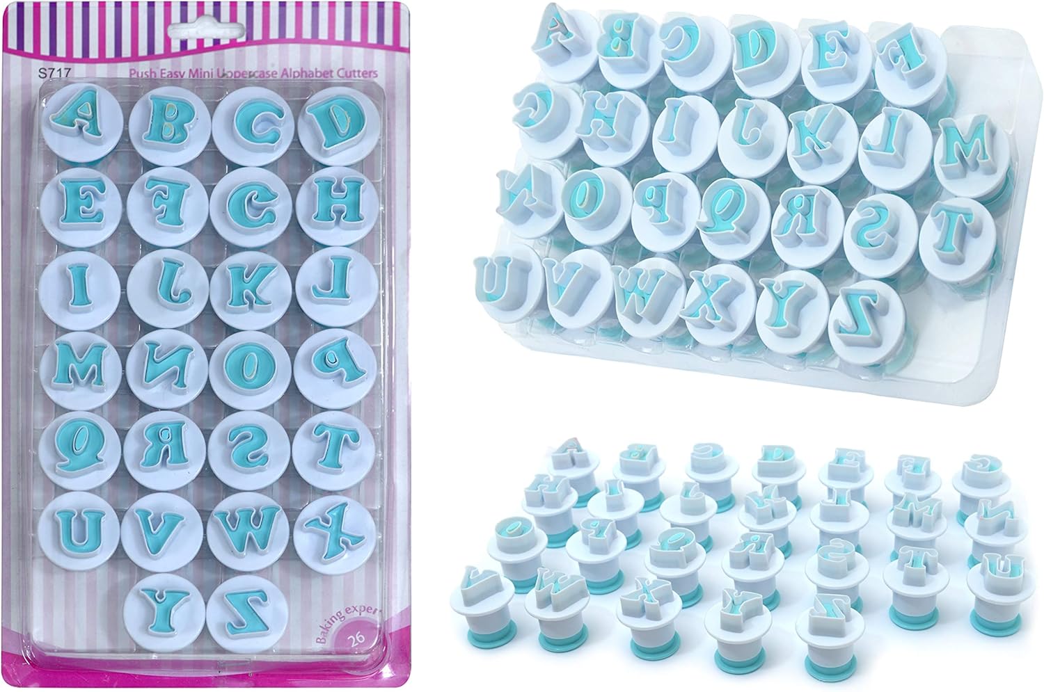 Mesmeriser Cookie Cutter Pack of 26 in Capital Letters Fondant Icing