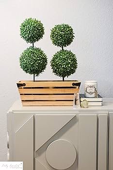 Amazon.com - Admired By Nature 18 Inch Artificial Boxwood Topiary Amazon.com - Admired By Nature 18 Inch Artificial Boxwood Topiary