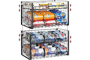 JKsmart 4-Tier Stackable Can Rack Organizer for Pantry