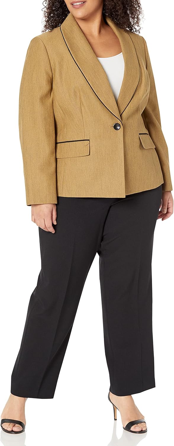 Le Suit Women's Plus Size JKT/Pant Suit