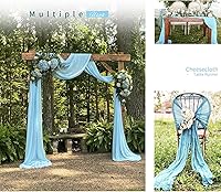 Vista 245 de Showgeous 10 Pack Baby Pink Cheesecloth Table Runner 10FT Long Semi-Sheer Gauze Table Runner Boho or Rustic Wedding Decor for Wedding Decor Arch