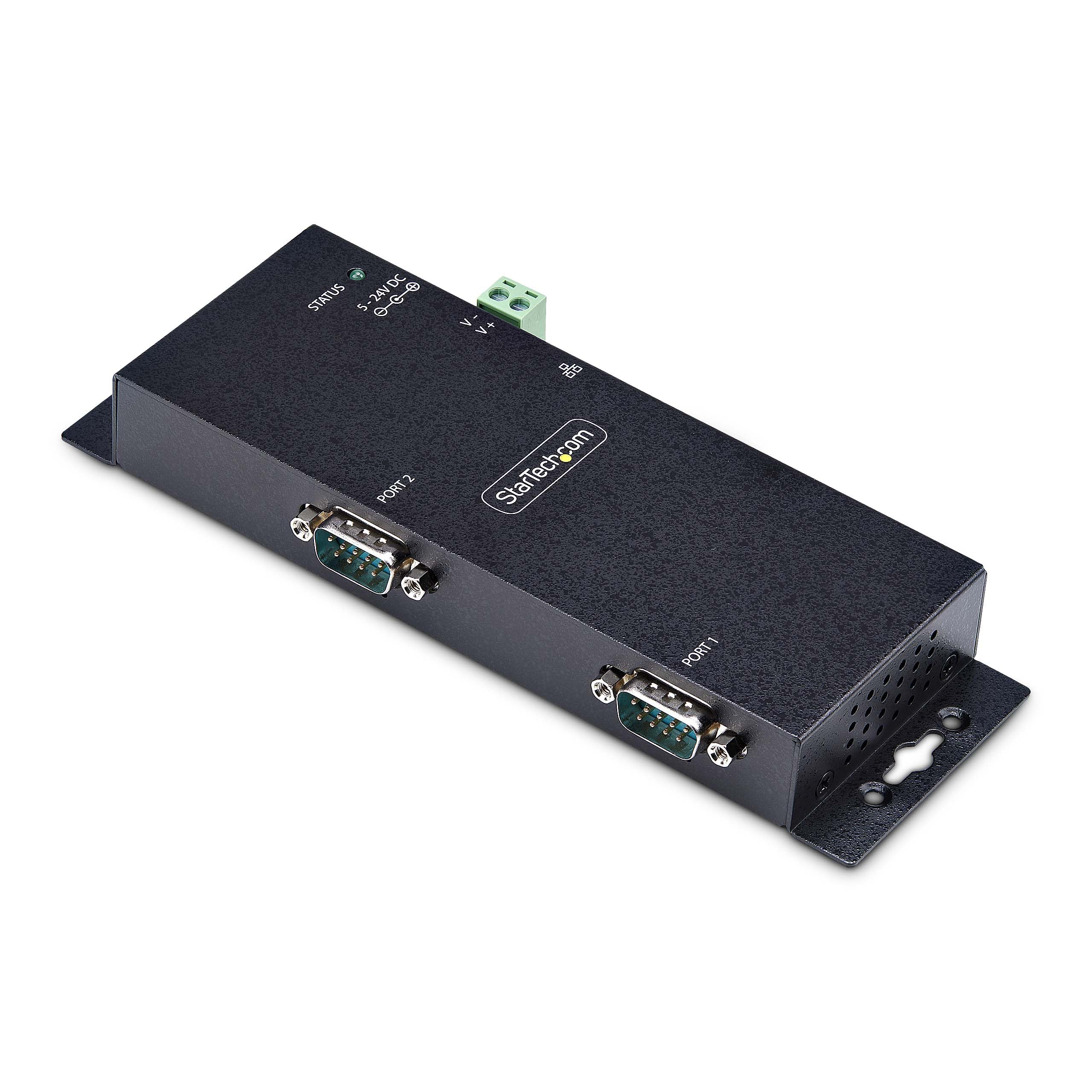 StarTech 2-Port Seriell auf Ethernet Adapter, RS232 (I23-SERIAL-ETHERNET) | Serial TCP IP Server, Konverter, Geräteserver, DB9, Wand DIN Montage